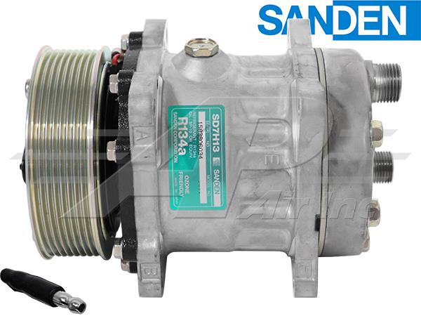 New Sanden SD7H13, 119 mm, 8 Groove Clutch, Ear Mount, 12V, KG Head
