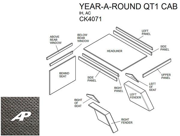 Year Around QT1 Cab Kit With Headliner - Black