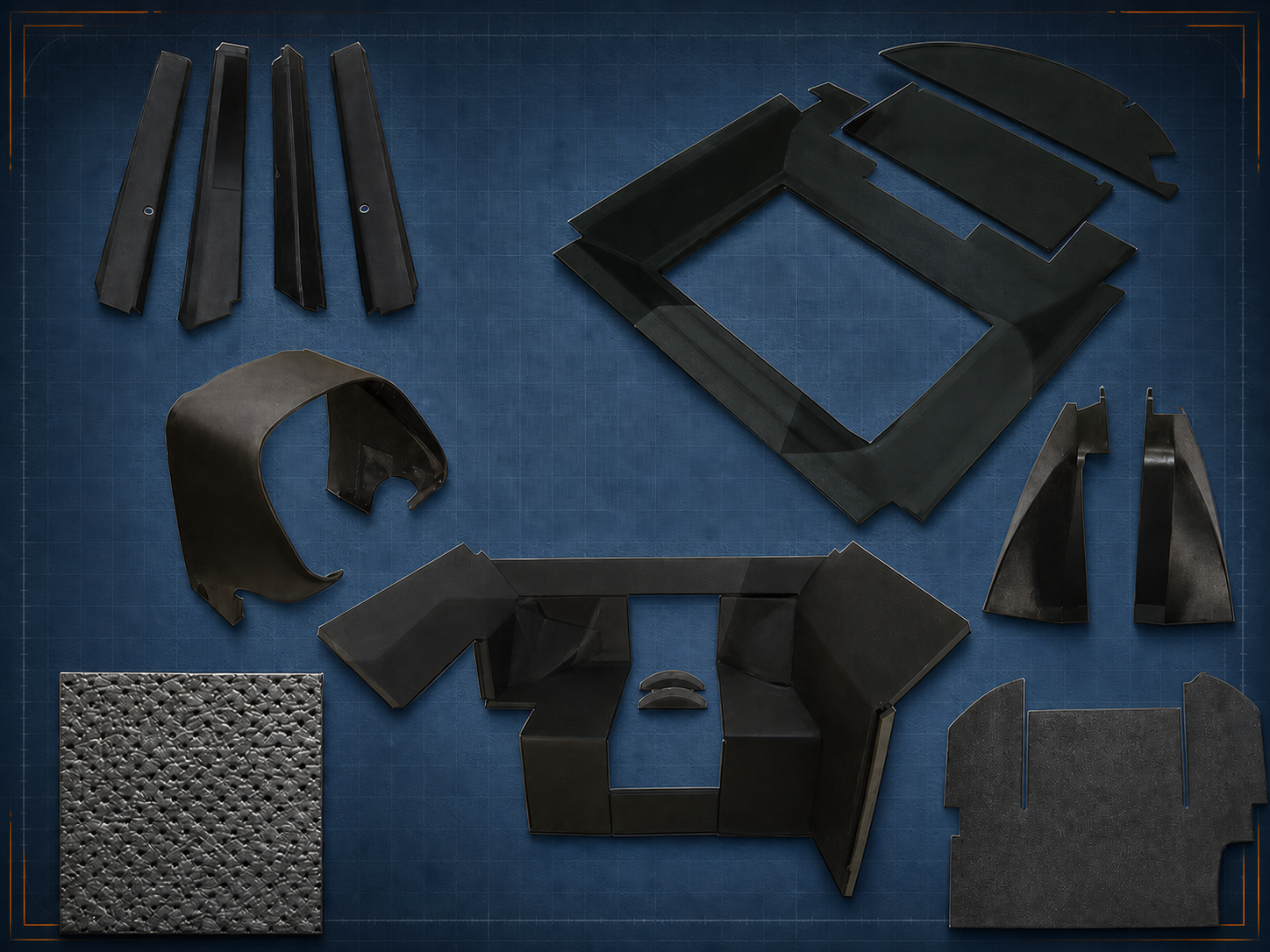 Cab interior and upholstery components