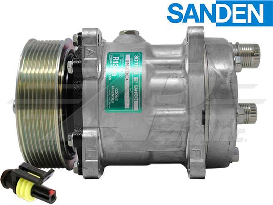 OE Sanden Compressor SD7H13 - 119mm, 8 Groove Clutch 12V - 509-3989