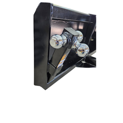 Severe duty skid loader receiver hitch plate
