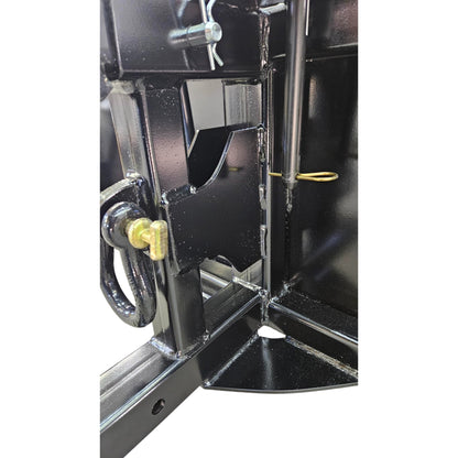 Severe duty skid loader receiver hitch plate