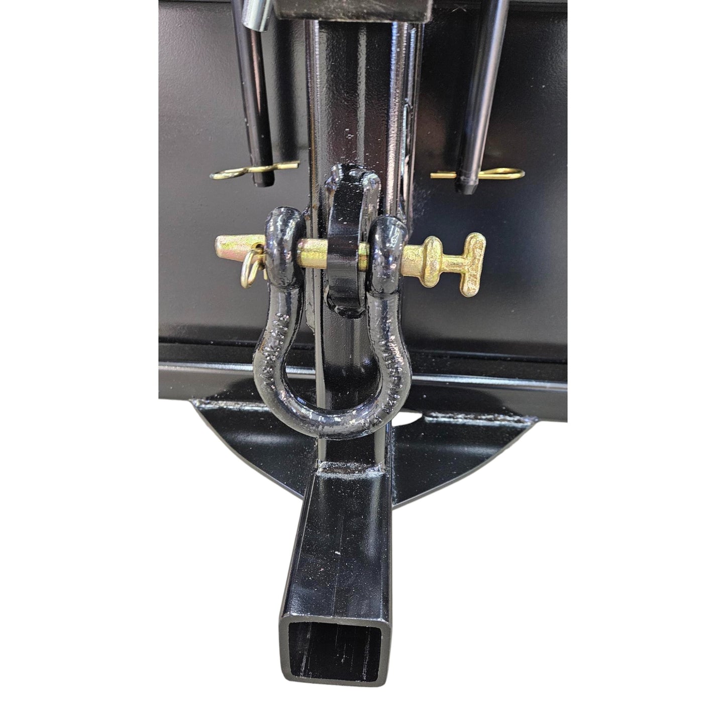 Severe duty skid loader receiver hitch plate