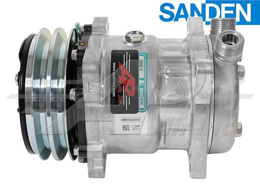 OE Sanden Compressor SD5H14 - 132mm, 2 Groove Clutch, 12V