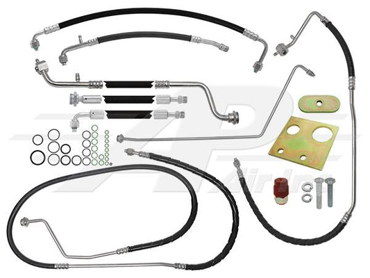 8 Piece A/C Hose and Steel Line Kit with Rubber Cab Post Lines