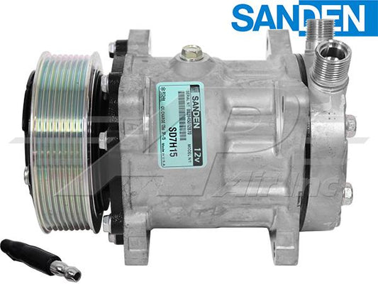 Original Sanden SD7H15 47 Serpentine Clutch Vertical 8 and 10 ORing