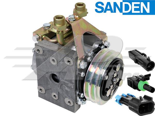 2 Groove - 5-1/4", York to Sanden Conversion Kit, LH Suction
