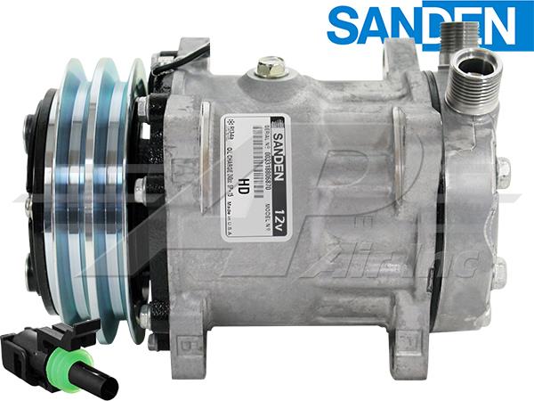 OE Sanden Compressor SD7H15 - 132mm 2 Groove Clutch 12V