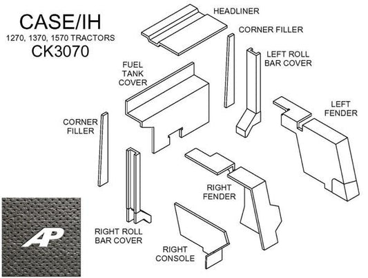 Lower Cab Kit - Black With Headliner