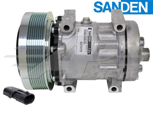 New Sanden SD7H15SHD, 6" 8 Groove Clutch, 12V