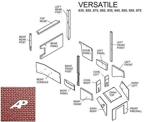 Versatile Lower Cab Kit - Burgundy Basketweave