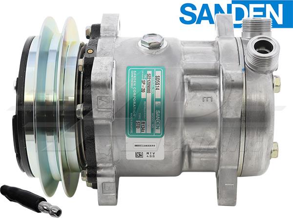 Original Sanden SD5H14, 6" Single Groove, Vertical Tube O-Ring