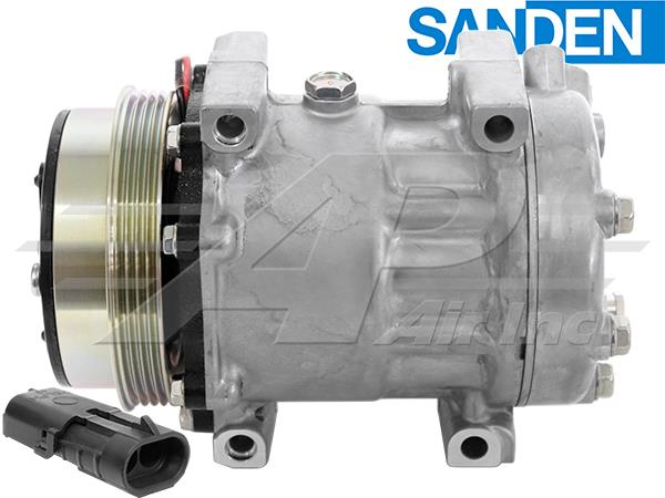 OE Sanden Compressor Compressor SD7 H15 - Groove Clutch V