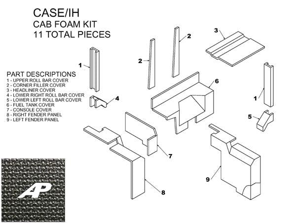 Cab Kit - Black Basketweave Late Serial Number LATE serial number