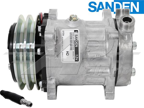 OE Sanden Compressor SD7 H15 - Groove Clutch V