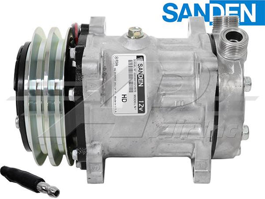 OE Sanden Compressor SD7 H15 - Groove Clutch V