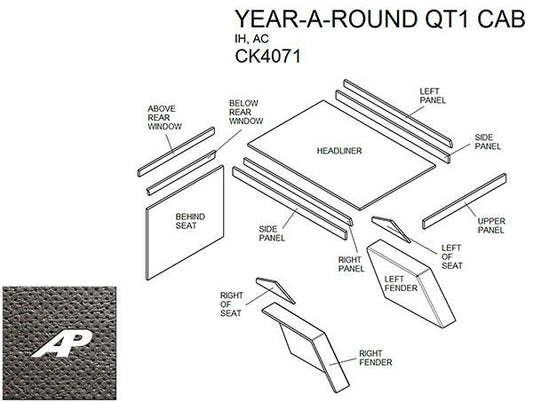 Year Around QT1 Cab Kit With Headliner - Black