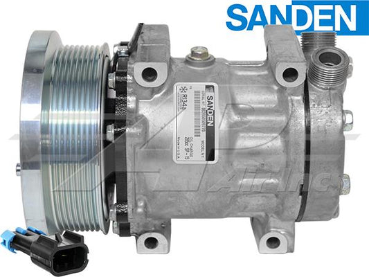 OE Sanden Compressor SD7H15HD - 130mm, 8 Groove Clutch 12V EARLY serial number