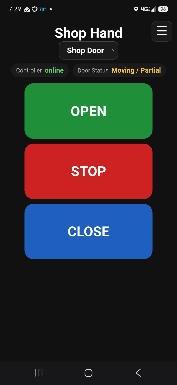 Shop Hand 3 Button Wi-Fi Door Controller