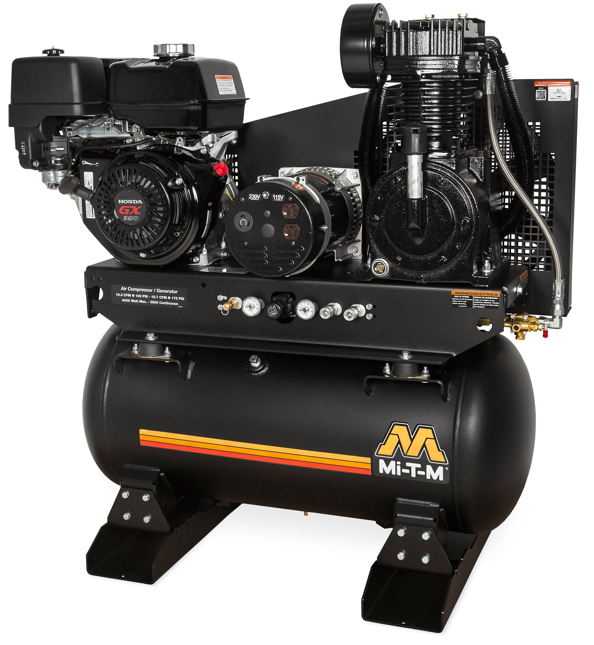 Mi-T-M AG2-SH13-30M 90 PSI air compressor generator